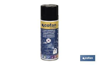 Spray de Álcool Isopropílico | Conteúdo de 400 ml | Desinfetar qualquer superfície da casa e do escritório - Cofan