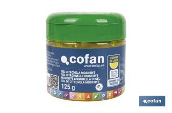 Gel de citronela con esencia de limón | Ahuyentador de insectos natural y duradero | Duración de hasta 4 semanas - Cofan