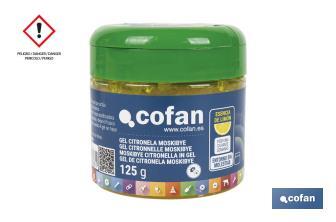 Gel de citronela con esencia de limón | Ahuyentador de insectos natural y duradero | Duración de hasta 4 semanas - Cofan