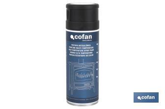 Vernice spray resistente al calore 600 °C | Nero o grigio | Bomboletta da 400 ml | Vernice termica - Cofan