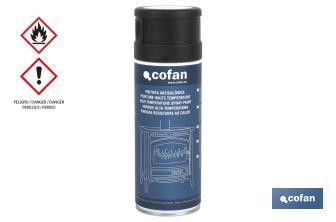 Heat-resistant spray paint 600°C | Black or grey | 400ml | Thermal paint - Cofan