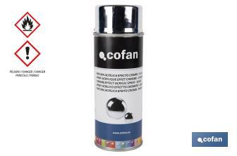 Tinta em Spray Efeito Cromado | Ouro ou Prata| Embalagem de 400 ml | Tinta em Aerossol - Cofan