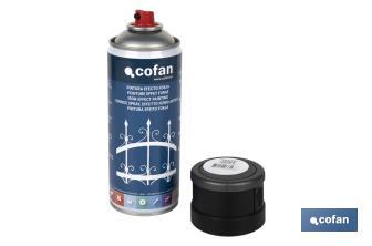 Peinture en spray | Effet fer forgé | Couleur noire ou grise | Emballage de 400 ml - Cofan