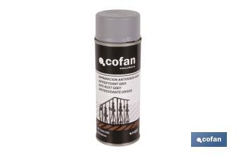 Peinture en spray sous-couche | Couleur grise | Antioxydant | Emballage de 400 ml - Cofan