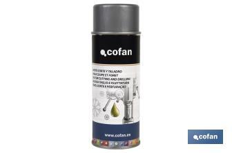 Aceite en spray para corte y taladro 400 ml | Lubricante de perforación | Para evitar el sobrecalentamiento - Cofan