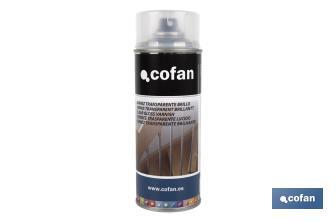 Verniz em Spray | Brilho ou Mate | Embalagem 400 ml | Transparente - Cofan