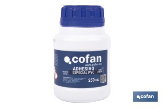 Adhesivo para PVC de 250 ml | Gel para uniones | De secado muy rápido | Ideal para tuberías - Cofan