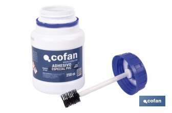 Adhesivo para PVC de 250 ml | Gel para uniones | De secado muy rápido | Ideal para tuberías - Cofan