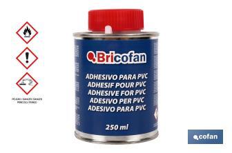 Adhesivo para PVC de 250 ml | Gel para uniones | De secado muy rápido | Ideal para tuberías - Cofan