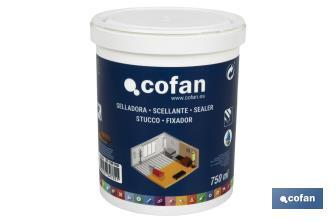 Water based sealer | Available in different sizes | For use in wood, plaster, concrete, cement, etc. - Cofan