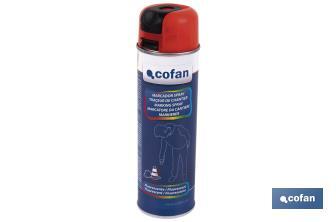 Spray de marquage fluorescent de travaux | Plusieurs couleurs | Emballage de 500 ml - Cofan