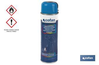 Spray de marquage fluorescent de travaux | Plusieurs couleurs | Emballage de 500 ml - Cofan