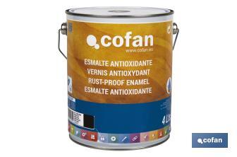 Émail Antioxydant Lisse à base d'eau | Différentes Couleurs | Plusieurs capacités - Cofan