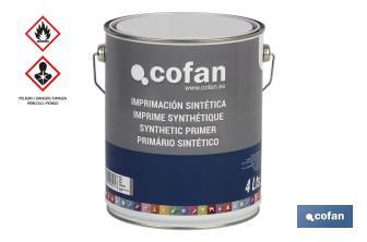 Imprimación Sintética | Color Gris y Blanco | Tamaño de 750 ml o 4 L - Cofan