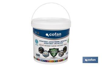 Antibacterial plastic paint with silver ions | Available in paint buckets of 4 or 12 litres | White - Cofan