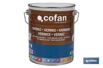 Vernis pour Embarcations | Incolore | Plusieurs capacités de Récipients - Cofan