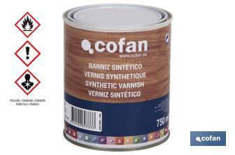 Vernis synthétique | Disponible en plusieurs couleurs | Parfait pour protéger les surfaces - Cofan