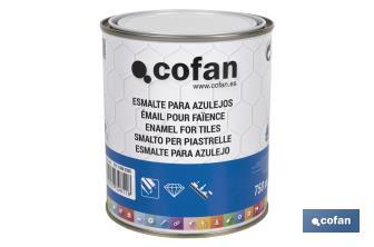 Émail à l'eau pour les carreaux de Faïence | Pot de 750 ml | Pour peindre les carreaux de Faïence - Cofan