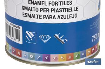 Water-based enamel for tiles | 750ml paint bucket - Cofan