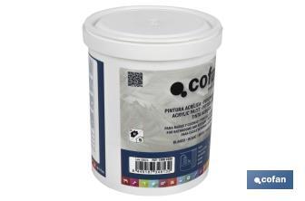 Acrylic paint for bathroom and kitchen | 750ml paint bucket | White - Cofan