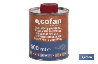 Dissolvant universel | Plusieurs tailles | Pour synthétiques - Cofan