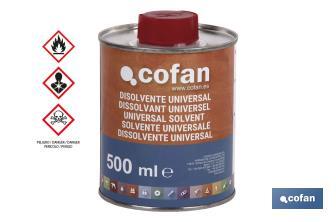 Solvente universale | Varie misure | Per materiali sintetici - Cofan