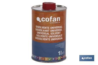 Dissolvant universel | Plusieurs tailles | Pour synthétiques - Cofan