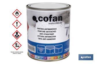 Peinture Anti-taches au Dissolvant | Pour éliminer les taches | Plusieurs contenances - Cofan