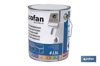 Anti-stain solvent-based paint | Suitable for removing stains | Available in different sizes - Cofan