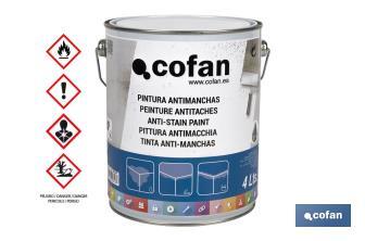 Anti-stain solvent-based paint | Suitable for removing stains | Available in different sizes - Cofan