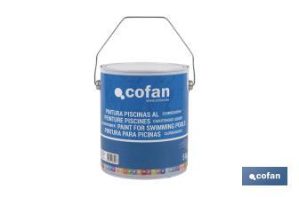 Chlorinated rubber paint for swimming pools | Light blue and dark blue | 5kg - Cofan