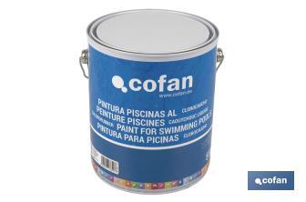 Pintura Piscinas Clorocaucho | Color Azul y Azul Oscuro | Capacidad 5 kg - Cofan