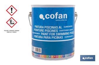 Vernice per piscine a base di clorocaucciù | Blu e blu scuro | Capacità: 5 kg - Cofan
