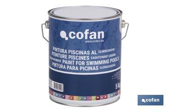 Pintura Piscinas Clorocaucho | Color Azul y Azul Oscuro | Capacidad 5 kg - Cofan
