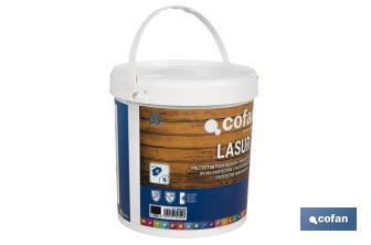 Lasur Protector al Agua para Madera | Acabado Mate | Diferentes Tamaños y Colores - Cofan