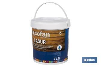 Lasur Protector al Agua para Madera | Acabado Mate | Diferentes Tamaños y Colores - Cofan