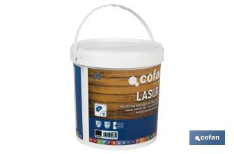 Lasur Protector Aquoso para Madeira | Acabamento Mate | Diferentes Tamanhos e Cores - Cofan