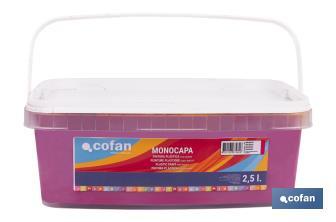 Peinture acrylique monocouche | Plusieurs couleurs | Convient pour utiliser à l'intérieur - Cofan