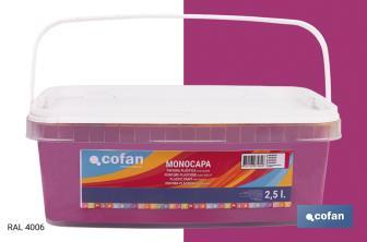 Pintura Plástica Monocapa | Diferentes colores  | Apta para usar en interior - Cofan