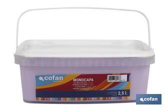 One-coat acrylic paint | Several colours | Suitable for indoor use - Cofan