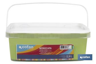 Pintura Plástica Monocapa | Diferentes colores  | Apta para usar en interior - Cofan