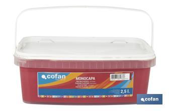 Pintura Plástica Monocapa | Diferentes colores  | Apta para usar en interior - Cofan
