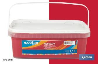 Pintura Plástica Monocapa | Diferentes colores  | Apta para usar en interior - Cofan