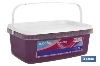 Pintura Plástica Monocapa | Diferentes colores  | Apta para usar en interior - Cofan
