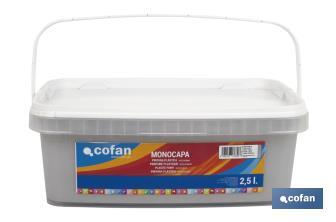 One-coat acrylic paint | Several colours | Suitable for indoor use - Cofan