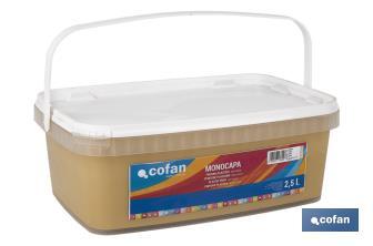 Pintura Plástica Monocapa | Diferentes colores  | Apta para usar en interior - Cofan