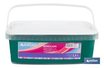 Pintura Plástica Monocapa | Diferentes colores  | Apta para usar en interior - Cofan