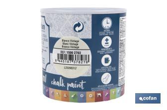 Chalk paint | Chalk effect | Suitable for furniture restoration and decoration | Available in different capacities | Several colours  - Cofan