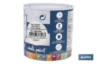 Pintura a la tiza chalk paint | Adecuada para restauración y decoración de muebles | Diferentes capacidades | Varios colores - Cofan