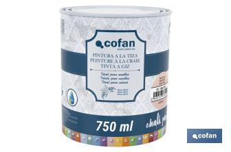 Pintura a la tiza chalk paint | Adecuada para restauración y decoración de muebles | Diferentes capacidades | Varios colores - Cofan